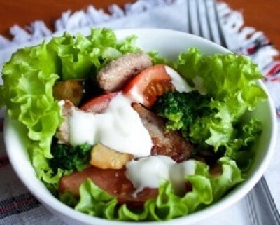 Салат из мяса свинины
