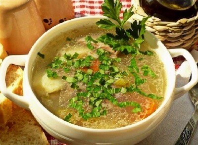Суп из баранины и сливы