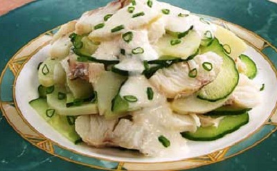 Вкусный салат из рыбы